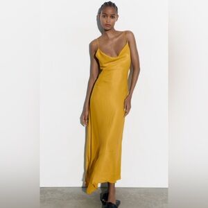 NWOT Zara Satin Effect Slip Dress